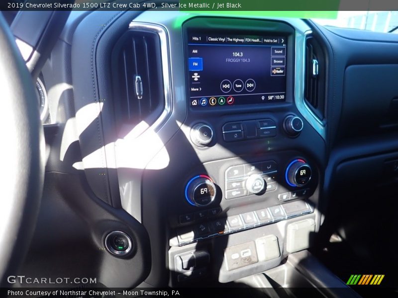 Silver Ice Metallic / Jet Black 2019 Chevrolet Silverado 1500 LTZ Crew Cab 4WD