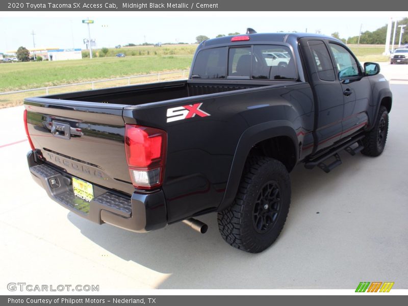 Midnight Black Metallic / Cement 2020 Toyota Tacoma SX Access Cab