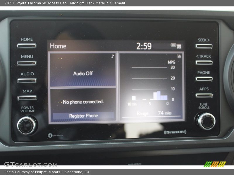Midnight Black Metallic / Cement 2020 Toyota Tacoma SX Access Cab