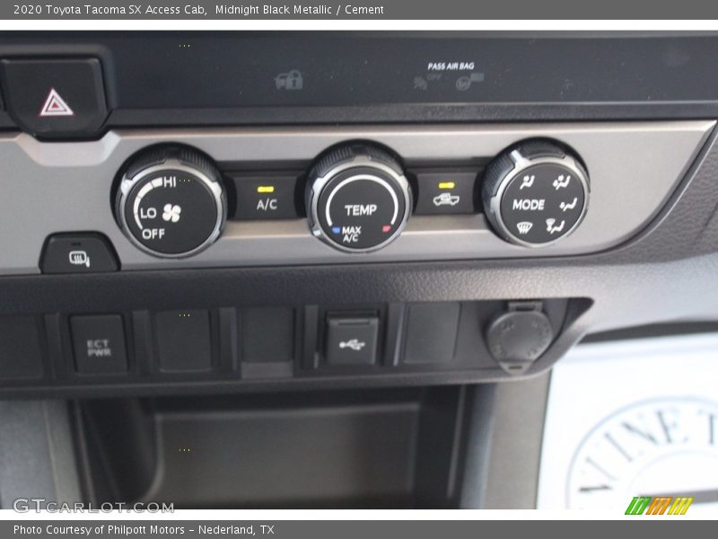 Midnight Black Metallic / Cement 2020 Toyota Tacoma SX Access Cab