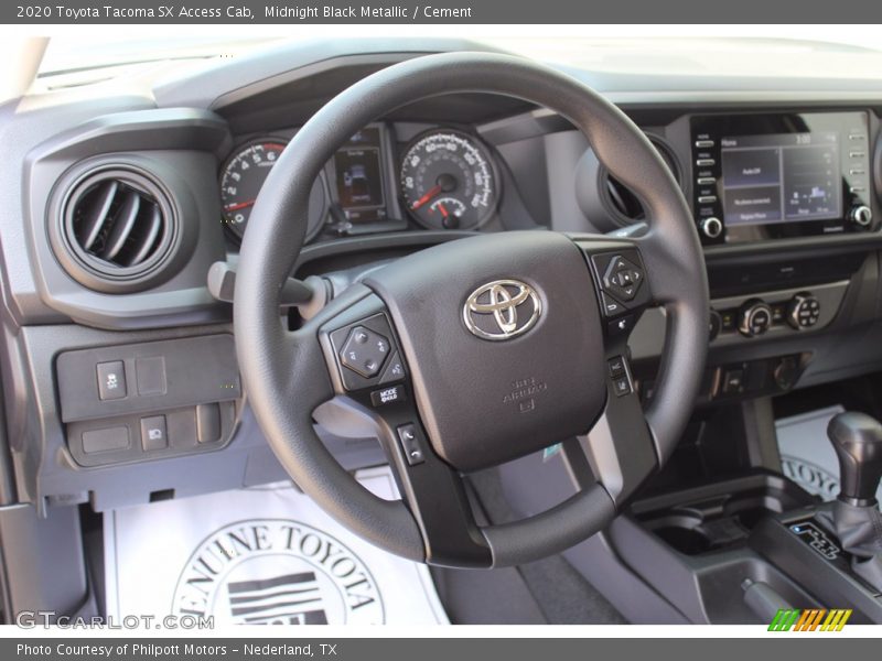 Midnight Black Metallic / Cement 2020 Toyota Tacoma SX Access Cab