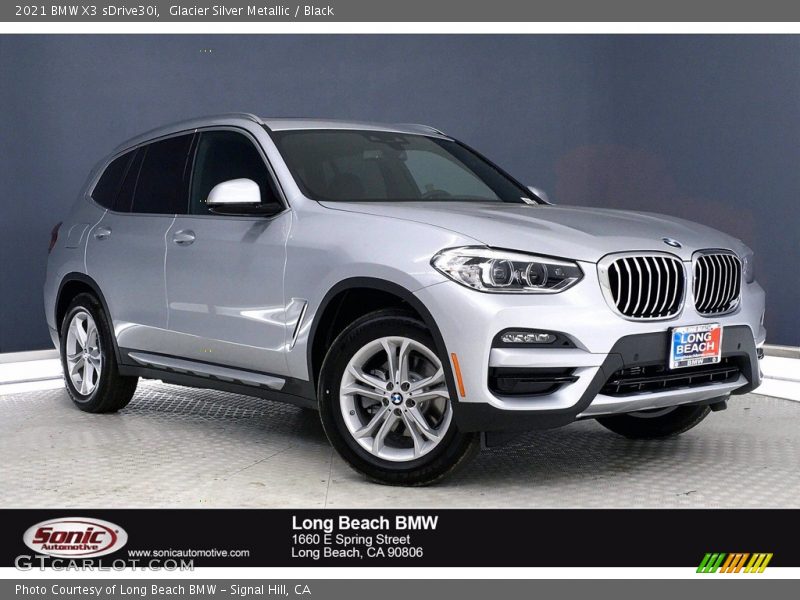 Glacier Silver Metallic / Black 2021 BMW X3 sDrive30i