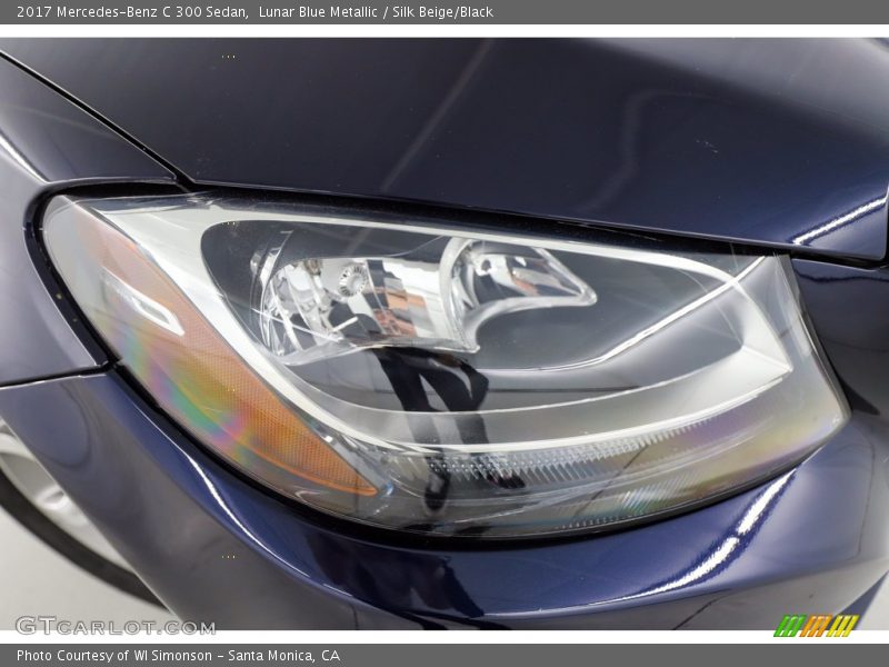 Lunar Blue Metallic / Silk Beige/Black 2017 Mercedes-Benz C 300 Sedan