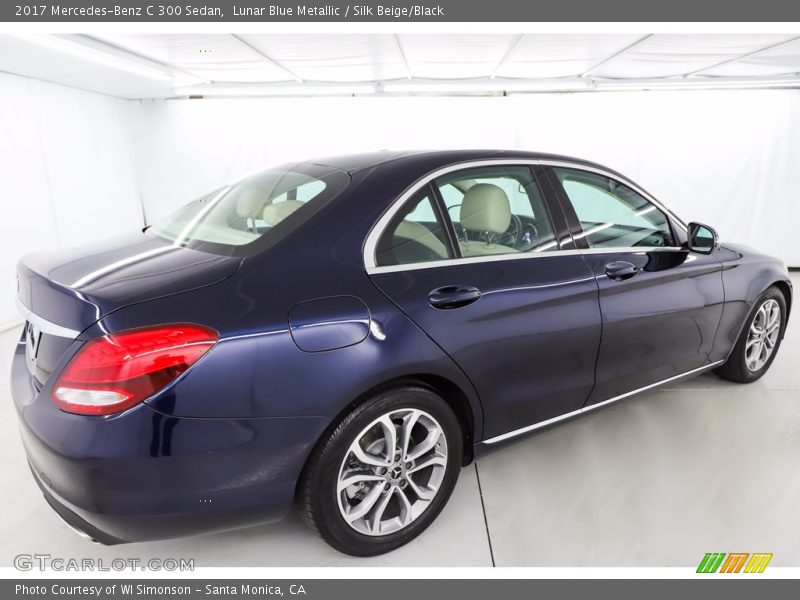Lunar Blue Metallic / Silk Beige/Black 2017 Mercedes-Benz C 300 Sedan