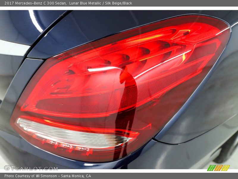 Lunar Blue Metallic / Silk Beige/Black 2017 Mercedes-Benz C 300 Sedan