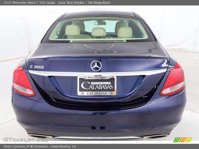 Lunar Blue Metallic / Silk Beige/Black 2017 Mercedes-Benz C 300 Sedan