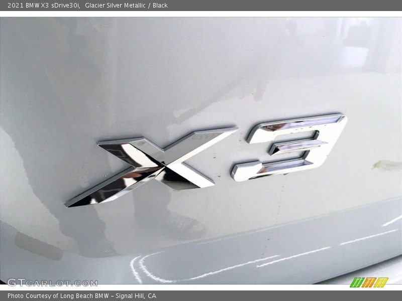 Glacier Silver Metallic / Black 2021 BMW X3 sDrive30i