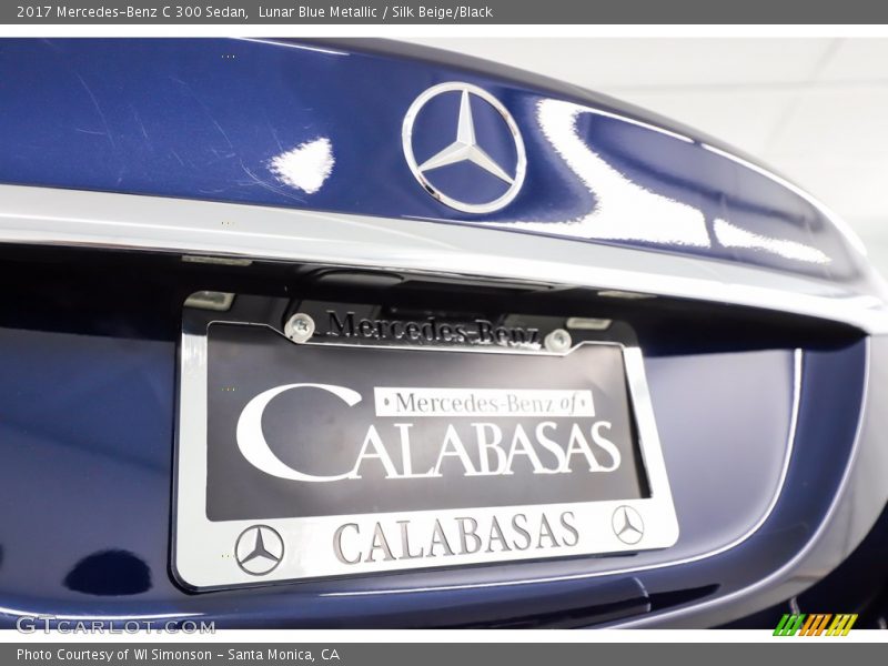 Lunar Blue Metallic / Silk Beige/Black 2017 Mercedes-Benz C 300 Sedan