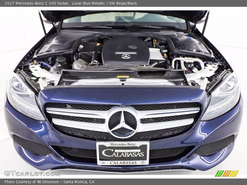 Lunar Blue Metallic / Silk Beige/Black 2017 Mercedes-Benz C 300 Sedan