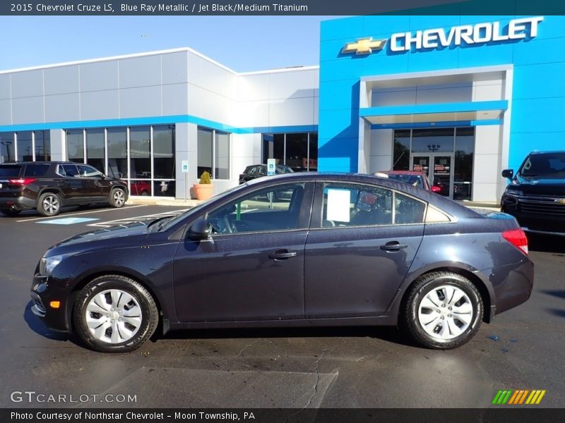 Blue Ray Metallic / Jet Black/Medium Titanium 2015 Chevrolet Cruze LS