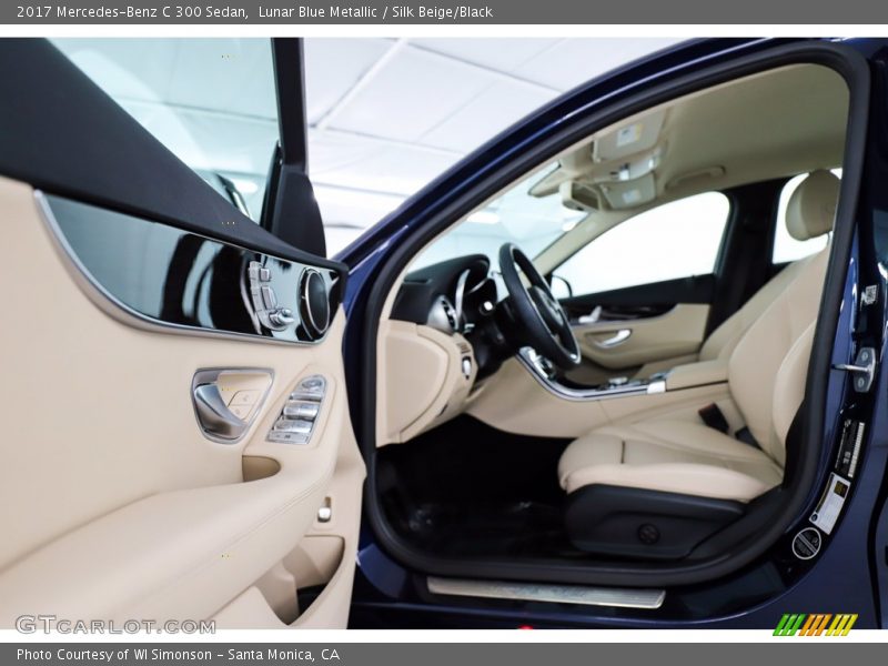 Lunar Blue Metallic / Silk Beige/Black 2017 Mercedes-Benz C 300 Sedan