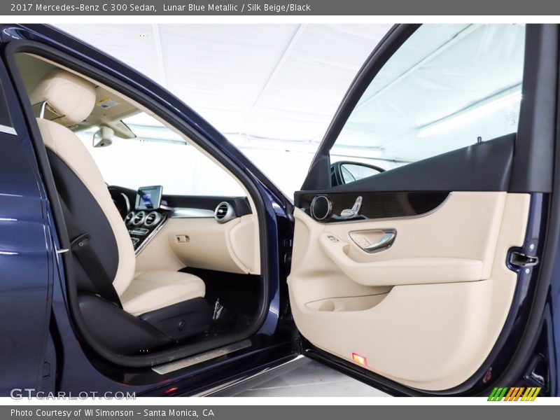 Lunar Blue Metallic / Silk Beige/Black 2017 Mercedes-Benz C 300 Sedan
