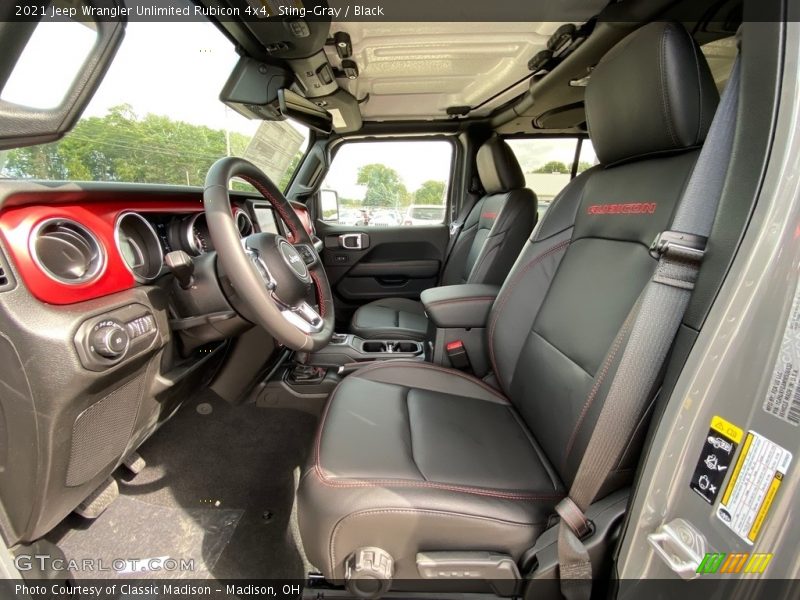 Front Seat of 2021 Wrangler Unlimited Rubicon 4x4