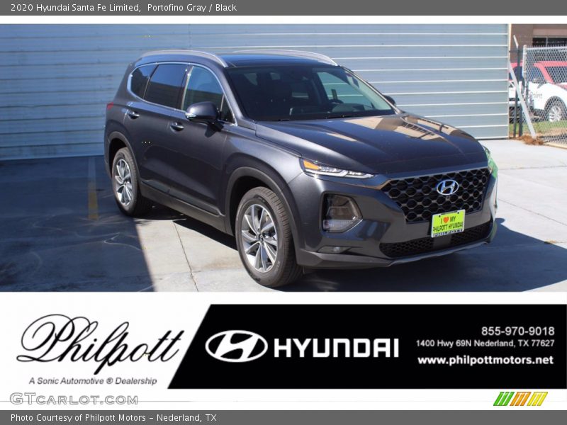 Portofino Gray / Black 2020 Hyundai Santa Fe Limited