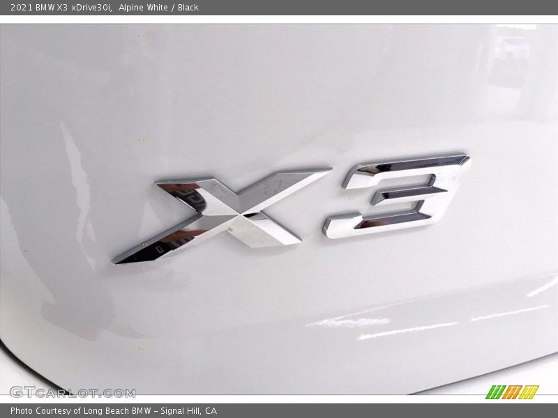 Alpine White / Black 2021 BMW X3 xDrive30i