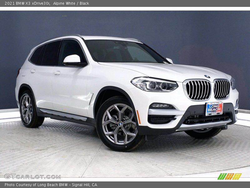 Alpine White / Black 2021 BMW X3 xDrive30i