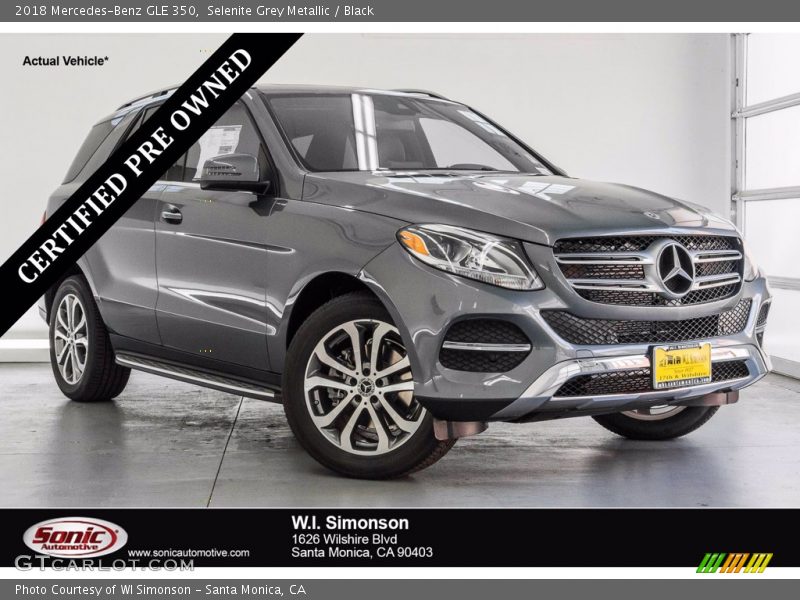 Selenite Grey Metallic / Black 2018 Mercedes-Benz GLE 350