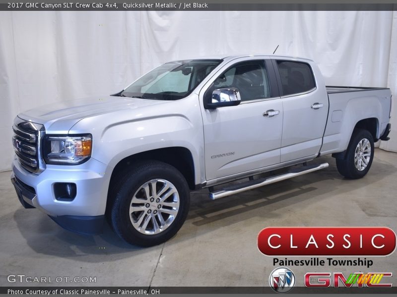 Quicksilver Metallic / Jet Black 2017 GMC Canyon SLT Crew Cab 4x4