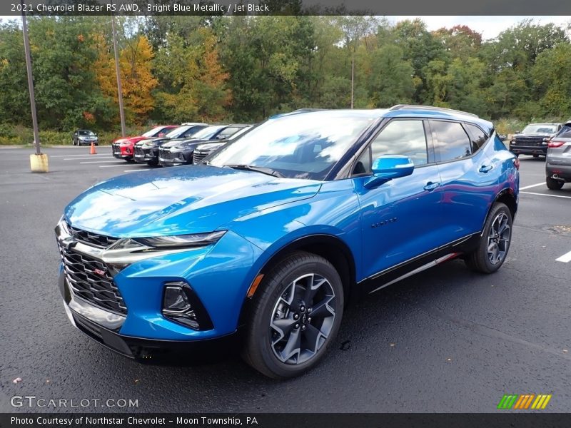Bright Blue Metallic / Jet Black 2021 Chevrolet Blazer RS AWD