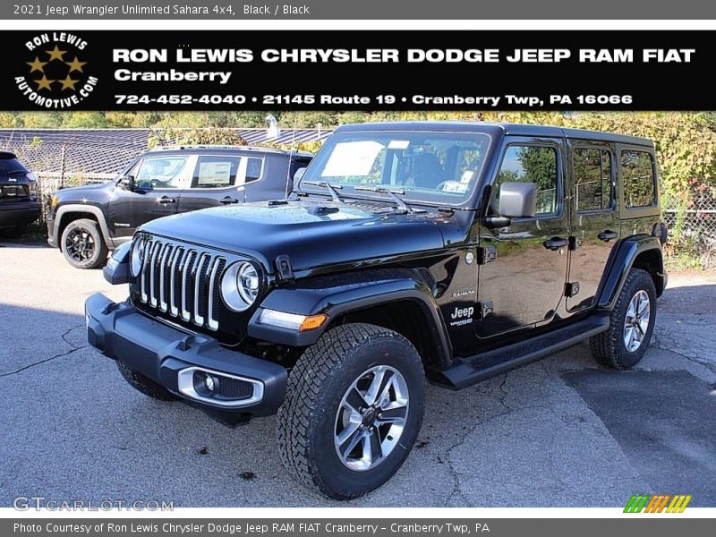 Black / Black 2021 Jeep Wrangler Unlimited Sahara 4x4