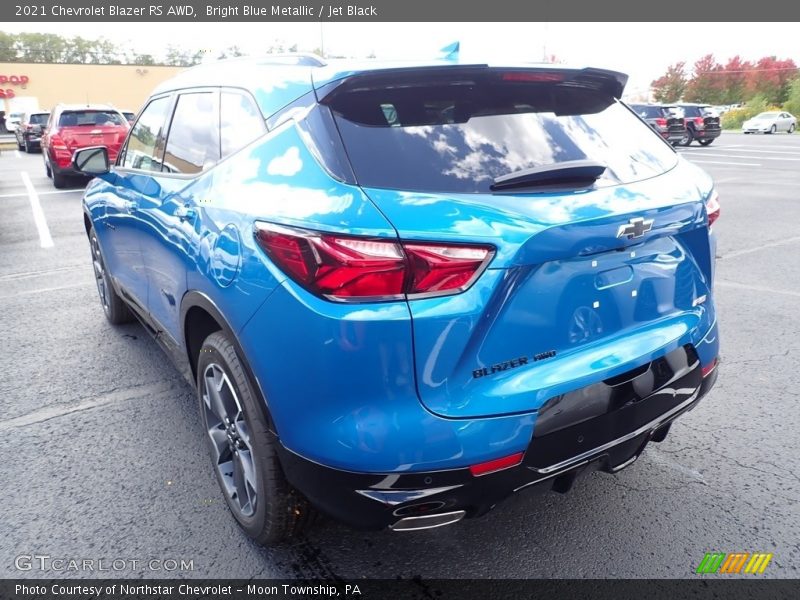 Bright Blue Metallic / Jet Black 2021 Chevrolet Blazer RS AWD