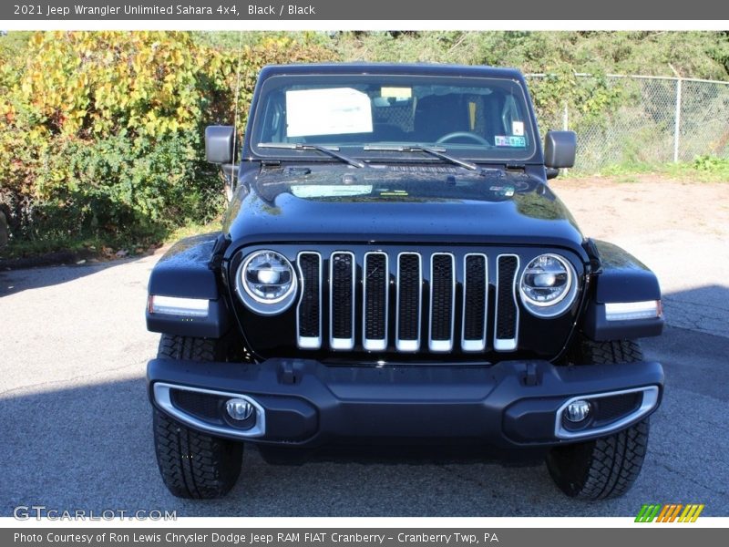 Black / Black 2021 Jeep Wrangler Unlimited Sahara 4x4