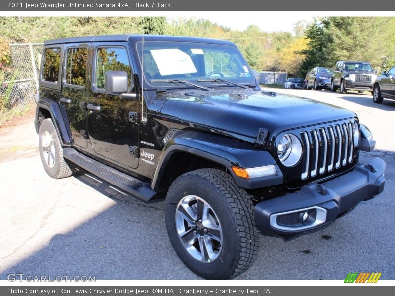 Black / Black 2021 Jeep Wrangler Unlimited Sahara 4x4
