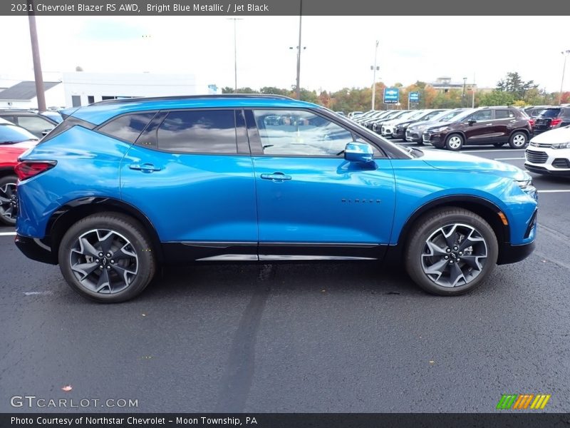 Bright Blue Metallic / Jet Black 2021 Chevrolet Blazer RS AWD