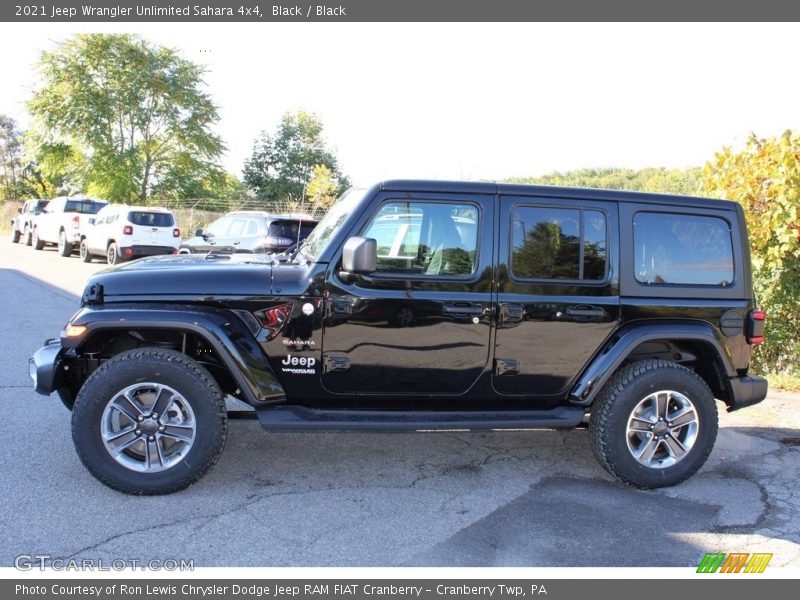 Black / Black 2021 Jeep Wrangler Unlimited Sahara 4x4