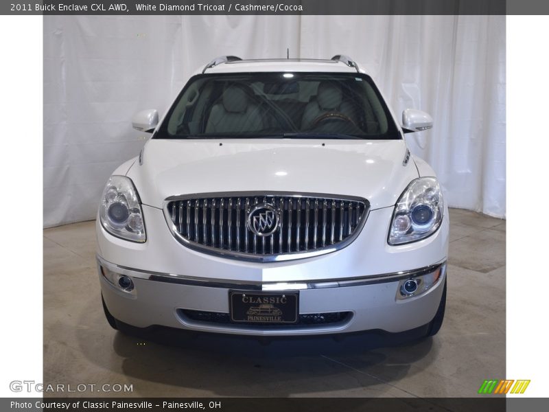 White Diamond Tricoat / Cashmere/Cocoa 2011 Buick Enclave CXL AWD