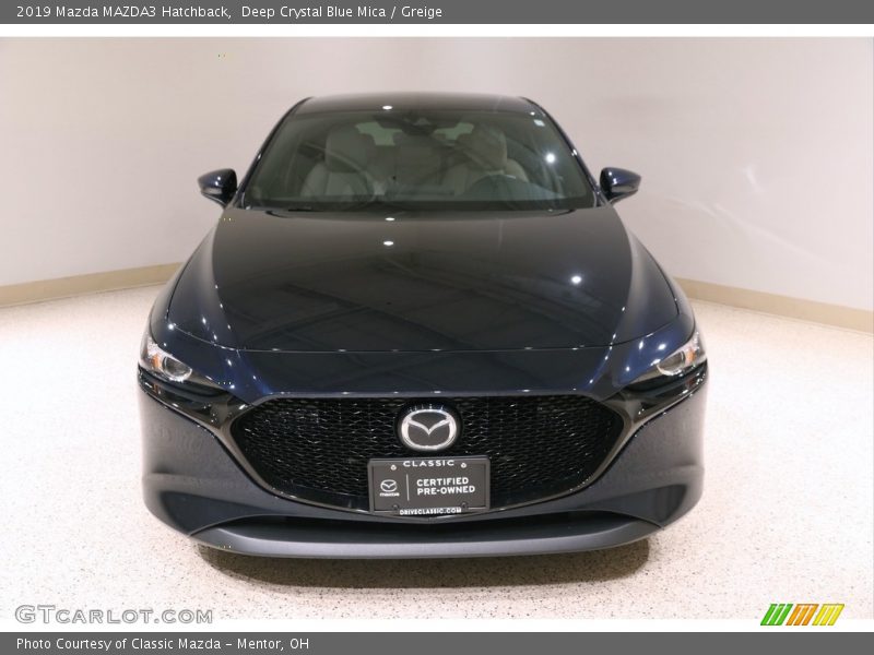 Deep Crystal Blue Mica / Greige 2019 Mazda MAZDA3 Hatchback