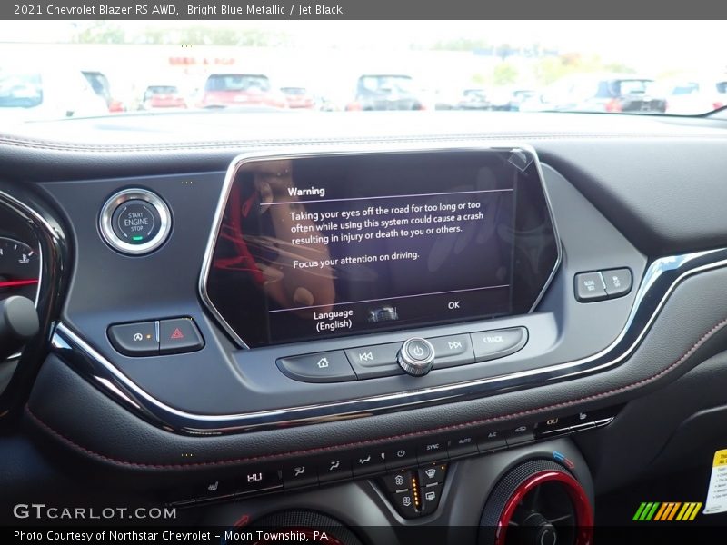 Bright Blue Metallic / Jet Black 2021 Chevrolet Blazer RS AWD
