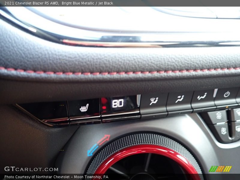 Bright Blue Metallic / Jet Black 2021 Chevrolet Blazer RS AWD