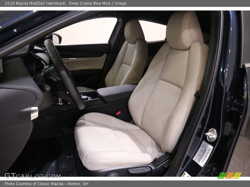 Deep Crystal Blue Mica / Greige 2019 Mazda MAZDA3 Hatchback