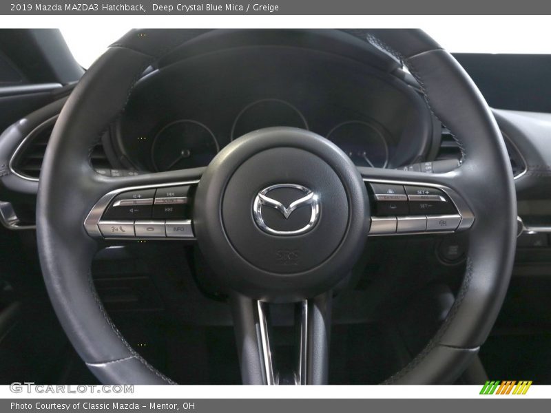 Deep Crystal Blue Mica / Greige 2019 Mazda MAZDA3 Hatchback