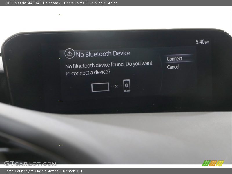 Deep Crystal Blue Mica / Greige 2019 Mazda MAZDA3 Hatchback