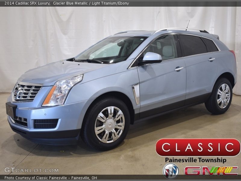 Glacier Blue Metallic / Light Titanium/Ebony 2014 Cadillac SRX Luxury
