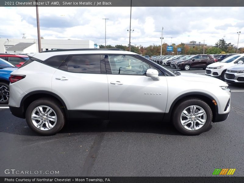 Silver Ice Metallic / Jet Black 2021 Chevrolet Blazer LT AWD