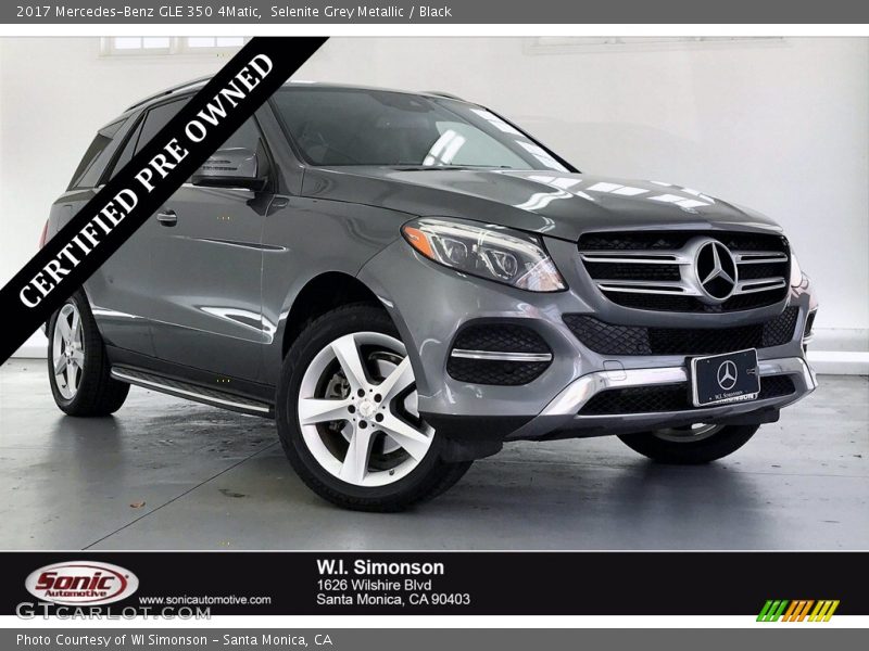 Selenite Grey Metallic / Black 2017 Mercedes-Benz GLE 350 4Matic