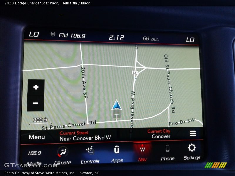 Navigation of 2020 Charger Scat Pack