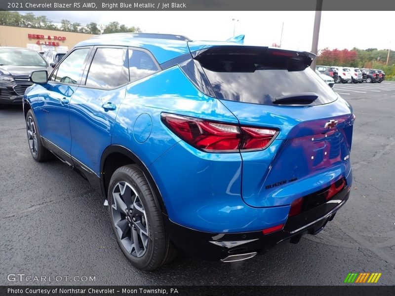 Bright Blue Metallic / Jet Black 2021 Chevrolet Blazer RS AWD