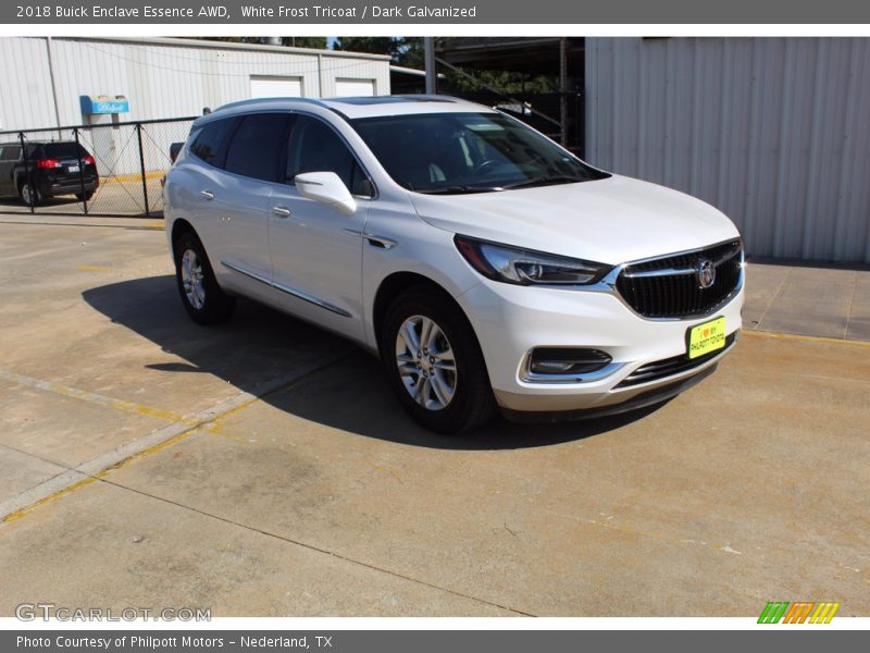 White Frost Tricoat / Dark Galvanized 2018 Buick Enclave Essence AWD