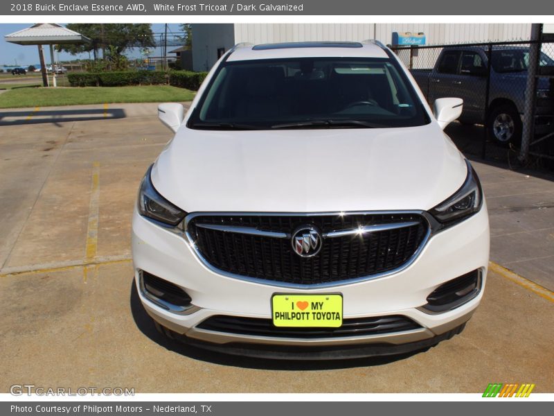 White Frost Tricoat / Dark Galvanized 2018 Buick Enclave Essence AWD