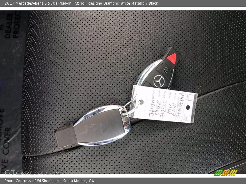 designo Diamond White Metallic / Black 2017 Mercedes-Benz S 550e Plug-In Hybrid