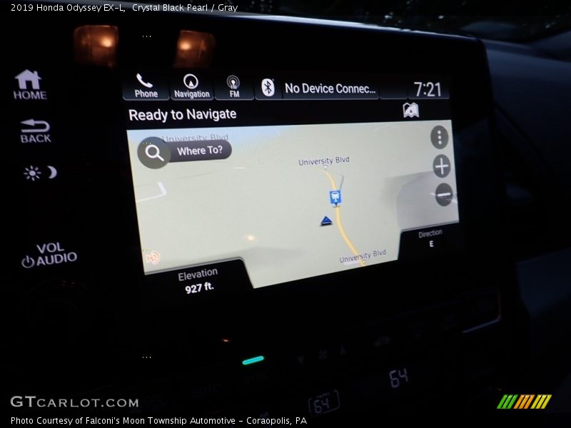 Crystal Black Pearl / Gray 2019 Honda Odyssey EX-L