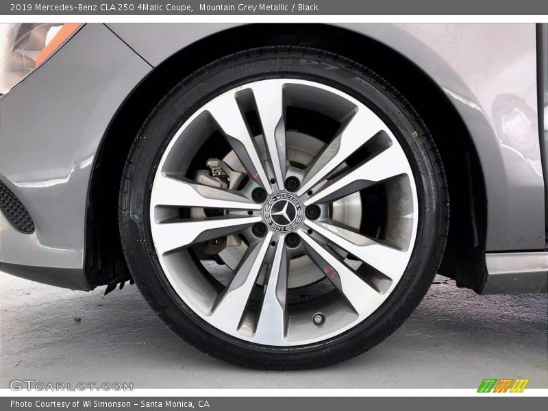 Mountain Grey Metallic / Black 2019 Mercedes-Benz CLA 250 4Matic Coupe