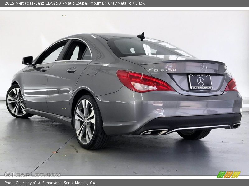 Mountain Grey Metallic / Black 2019 Mercedes-Benz CLA 250 4Matic Coupe