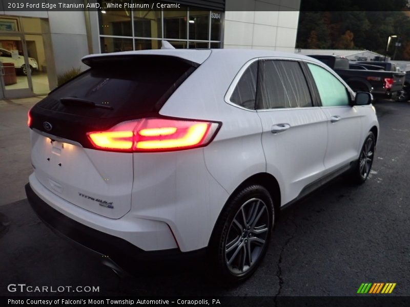White Platinum / Ceramic 2019 Ford Edge Titanium AWD
