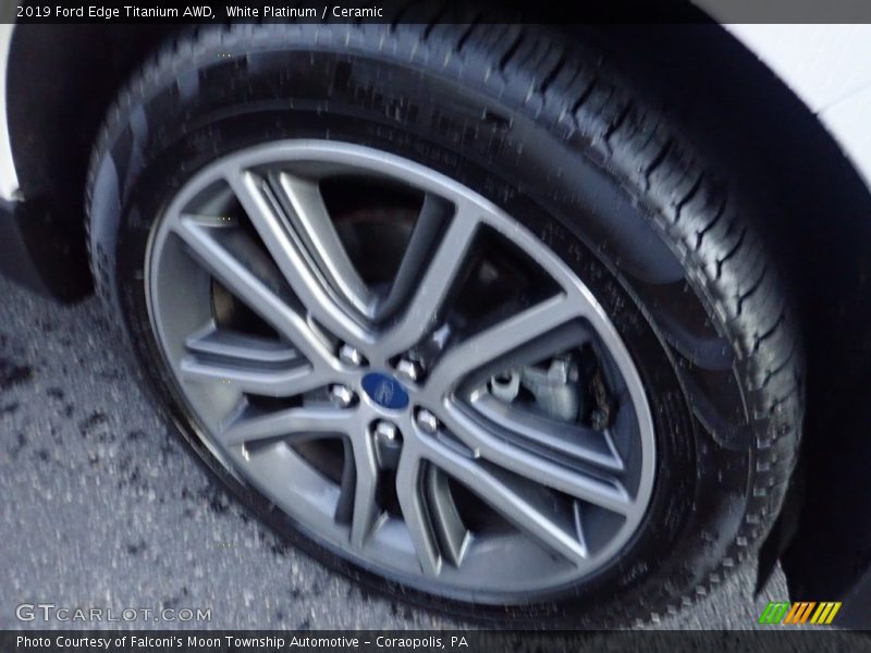 White Platinum / Ceramic 2019 Ford Edge Titanium AWD