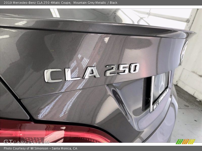 Mountain Grey Metallic / Black 2019 Mercedes-Benz CLA 250 4Matic Coupe